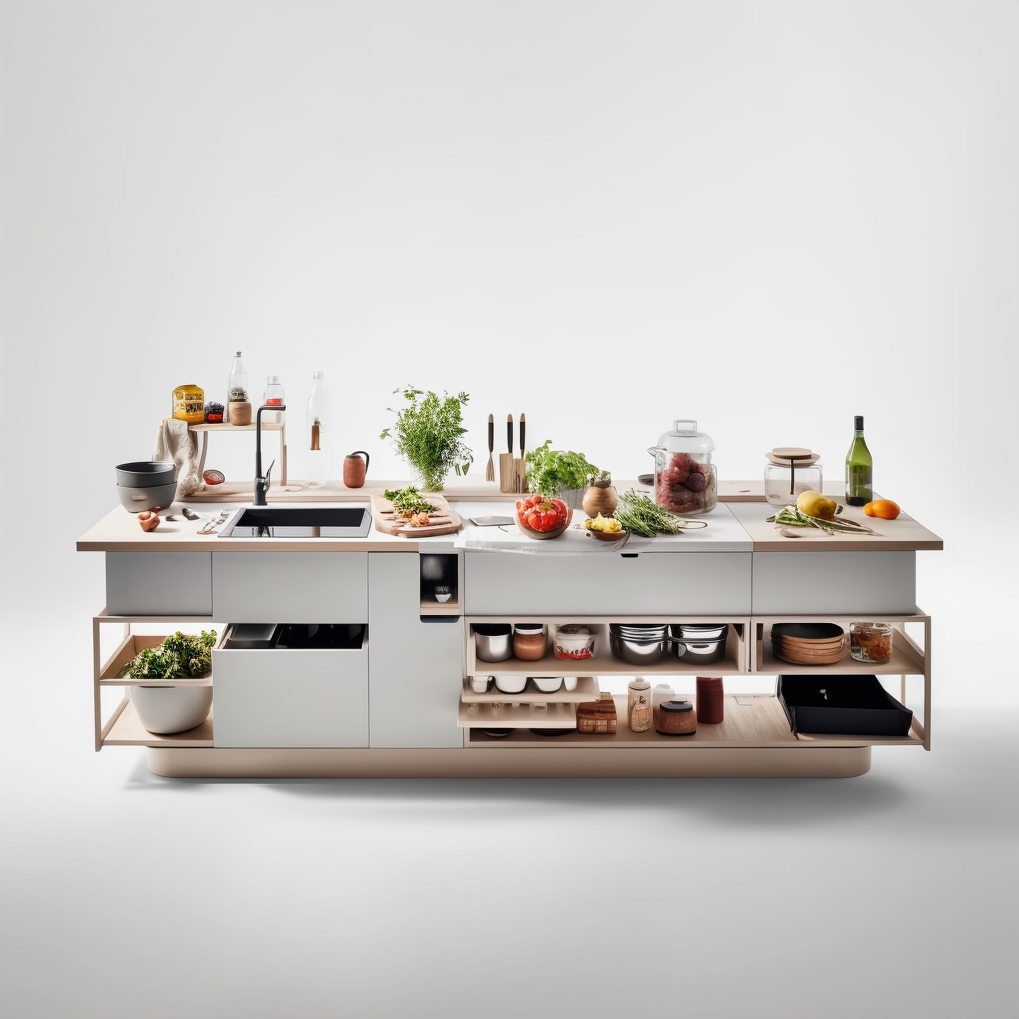 Studio cucina professionale con strumenti
